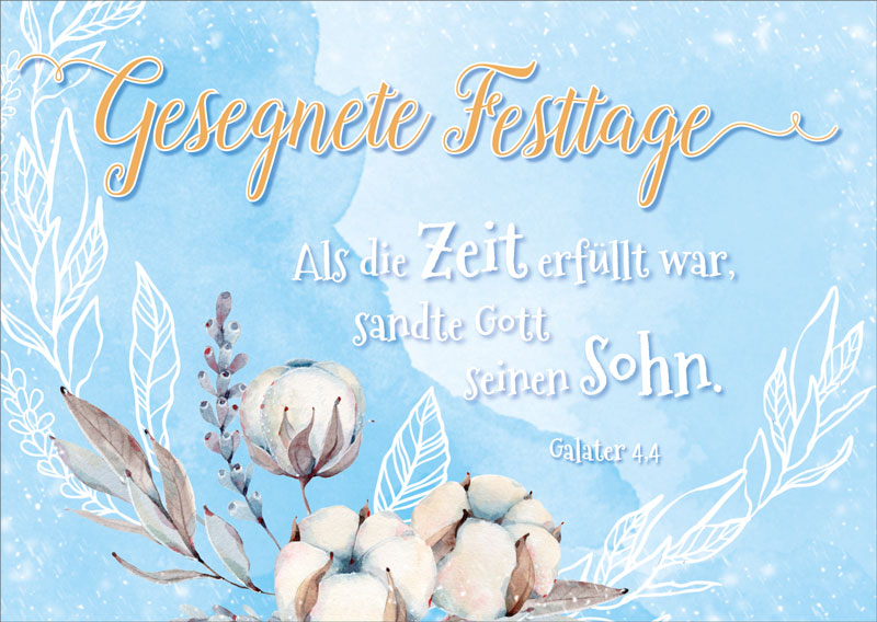 Postkarte Als die Zeit erfüllt war BW