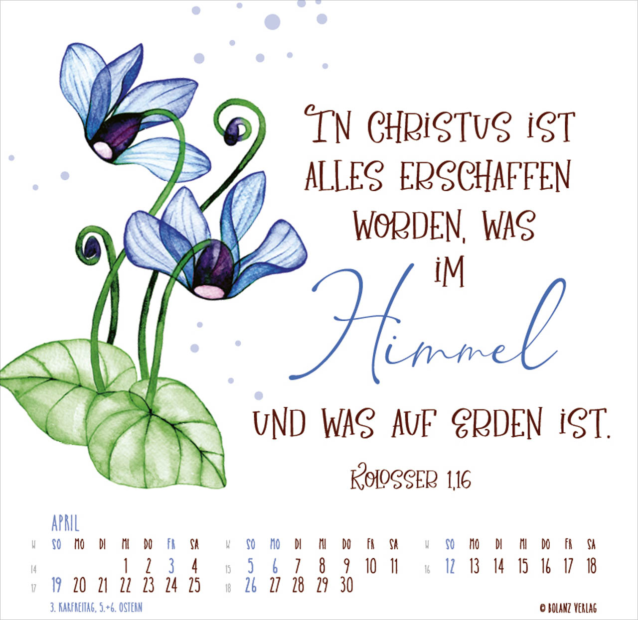 Getragen durch alle Zeiten 2026 - Tischkalender Getragen durch alle Zeiten 2026 - Tischkalender