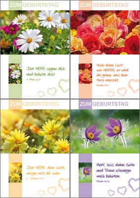 Minikarten Serie Verschiedene Blumen