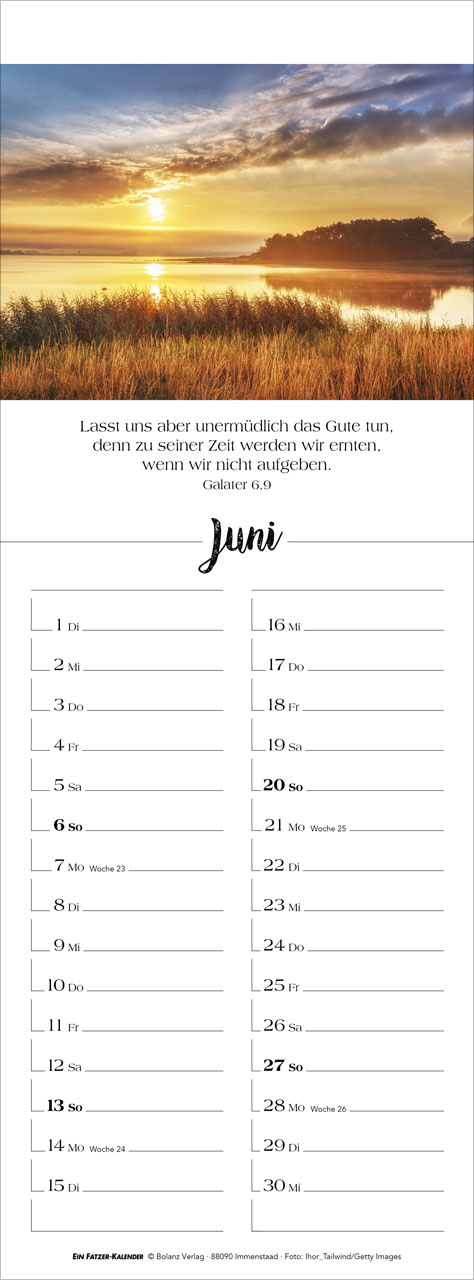 Denk dran 2027 – Streifenterminkalender