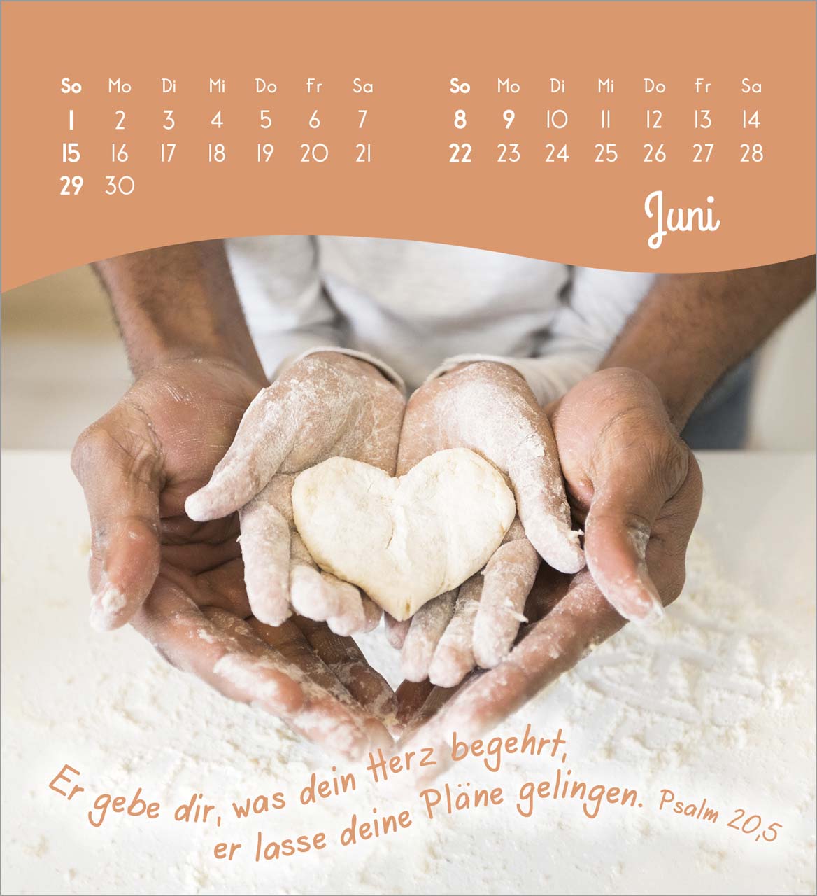 Von Herzen ein glückliches Jahr Tischkalender