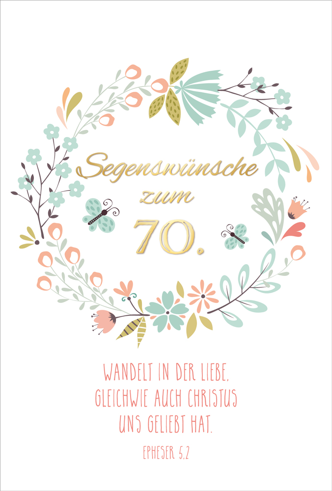 Faltkarte 70 Blütenkranz