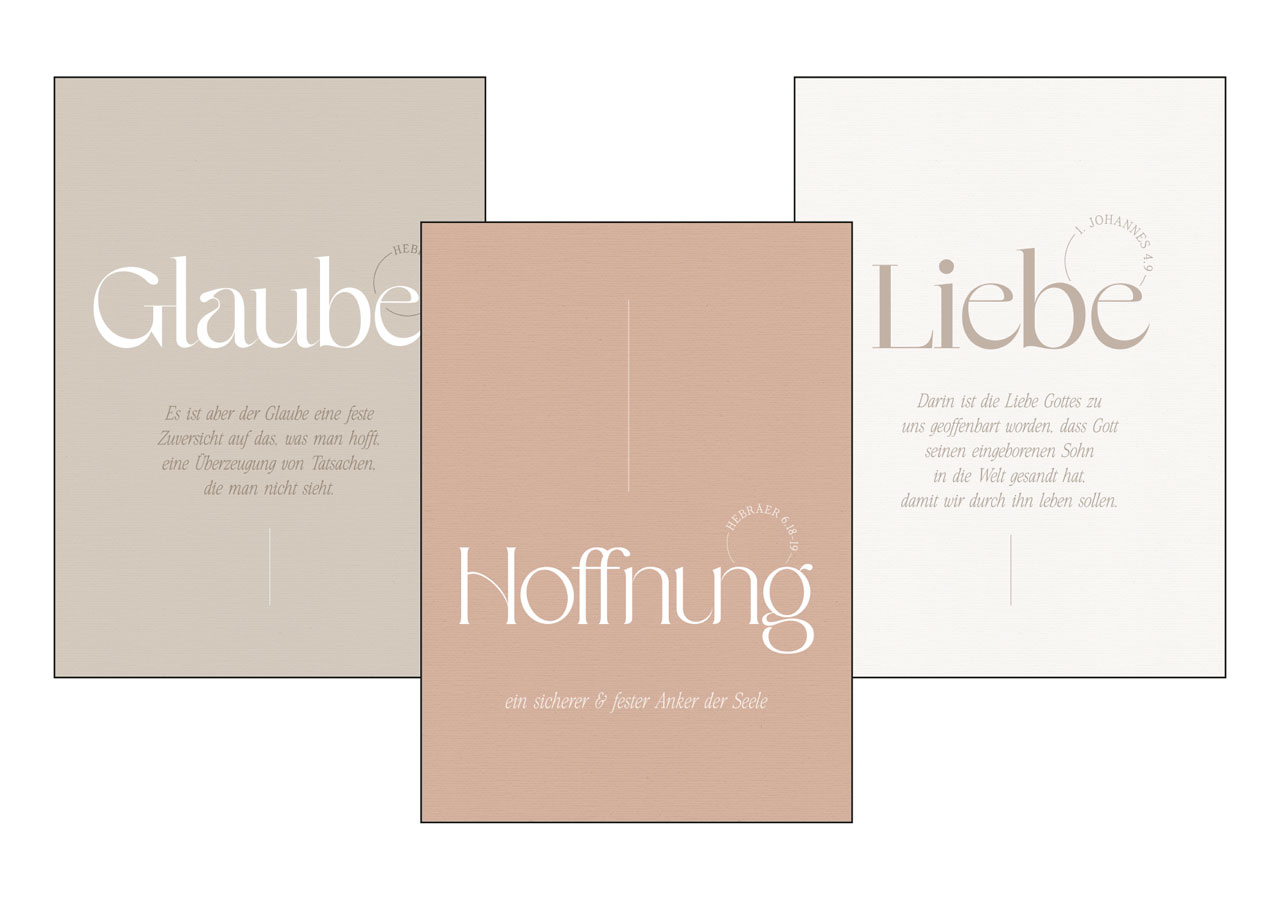 Poster Fatzer Glaube, Hoffnung, Liebe A3 3er Set