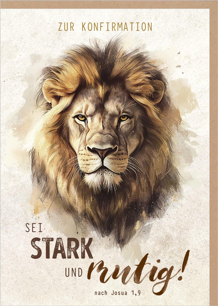 Faltkarte Sei stark Konfi