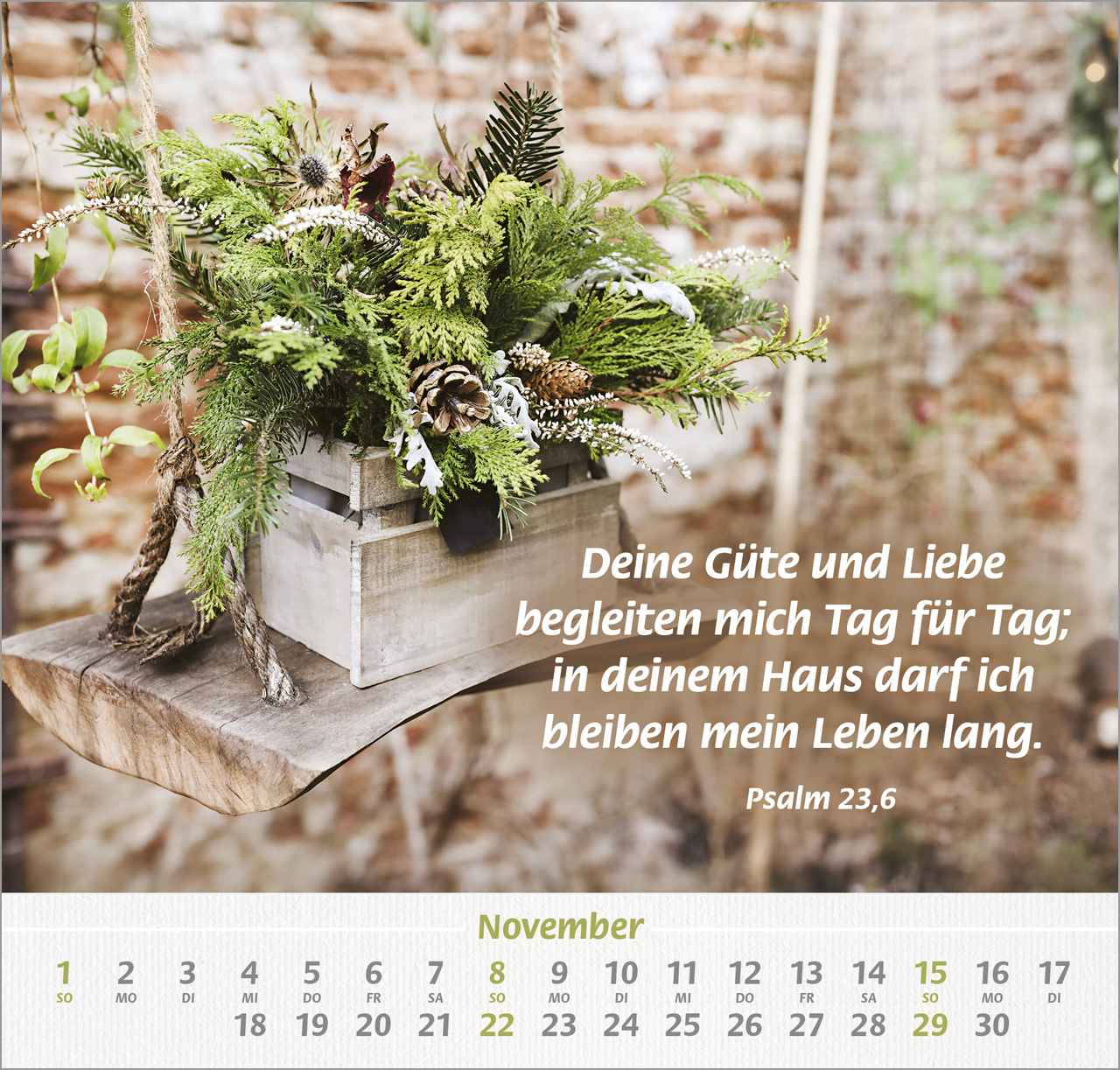 Denn du bist bei mir Wandkalender 2026