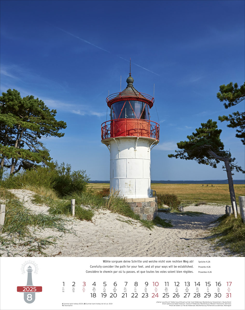 Leuchttürme - Lighthouses - Phares 2025 - Super Wandkalender