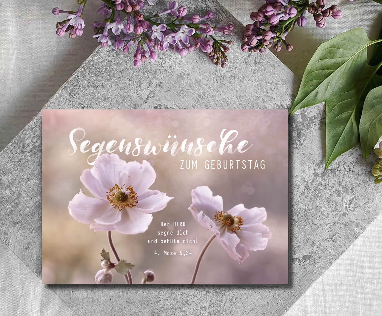 Postkarte Segenswünsche zum Geburtstag