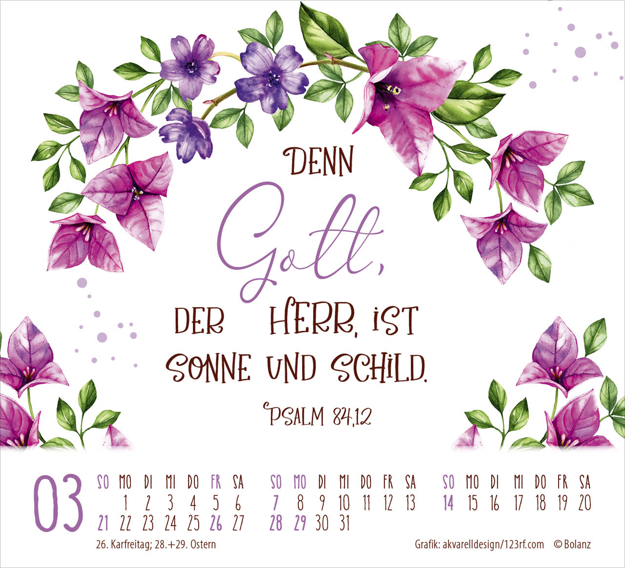 Geschützt in seiner Hand 2027 – Minikalender