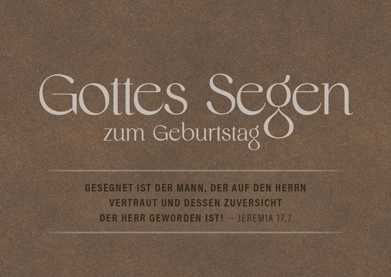 Postkarte Gottes Segen zum Geburtstag