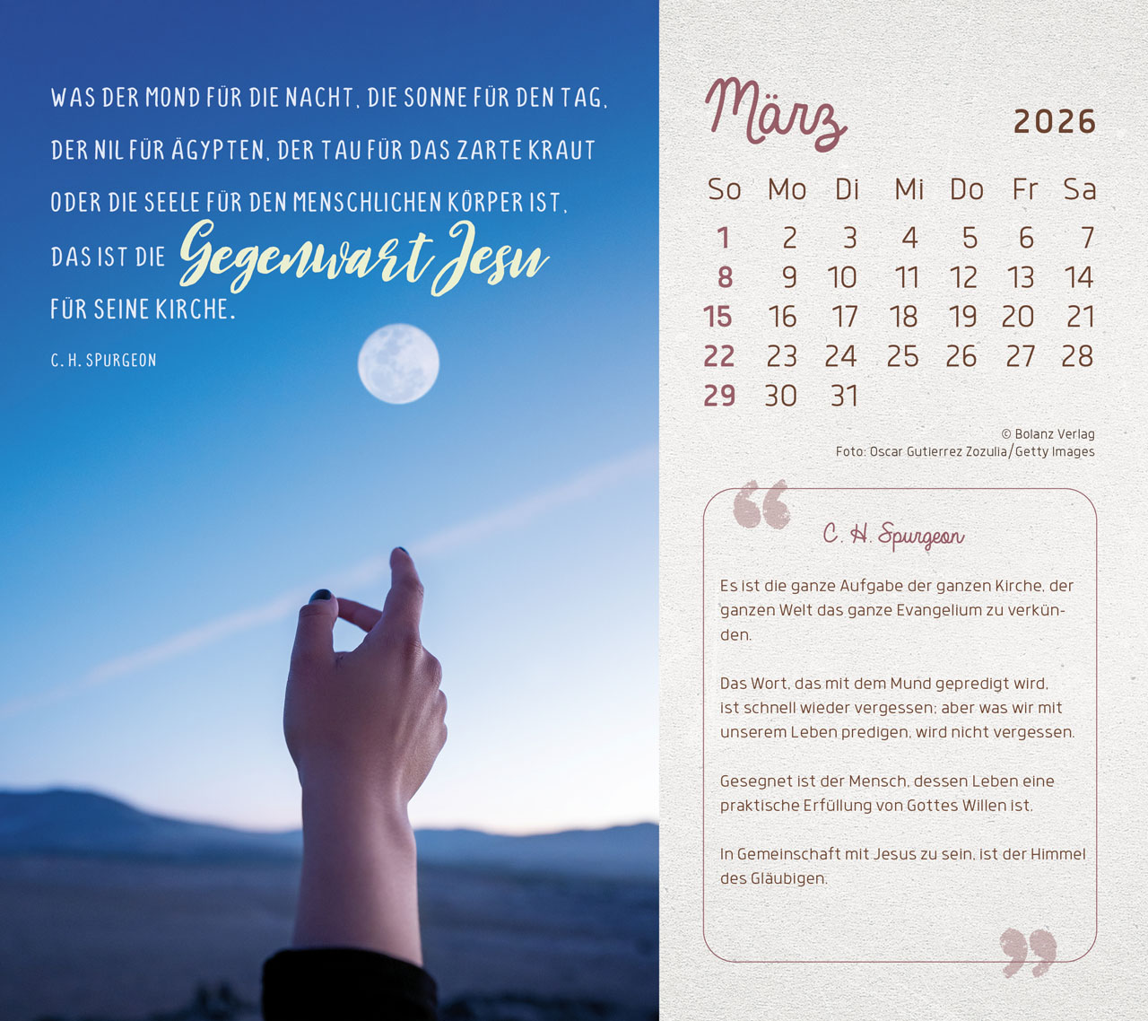 Mit Seiner Kraft 2026 - Tischkalender