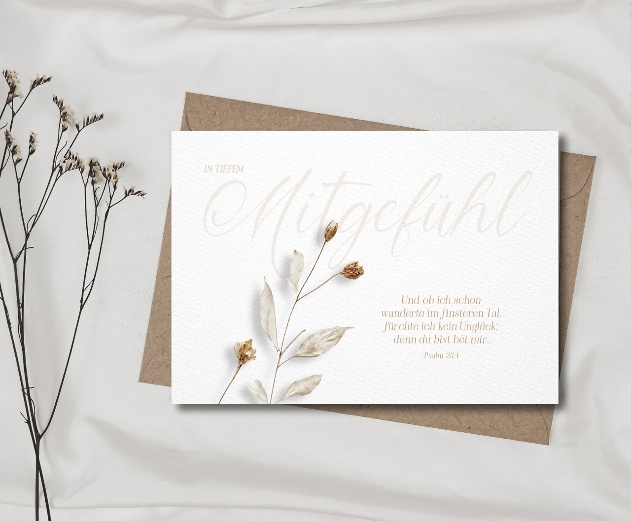 Faltkarte Trauer Mitgefühl