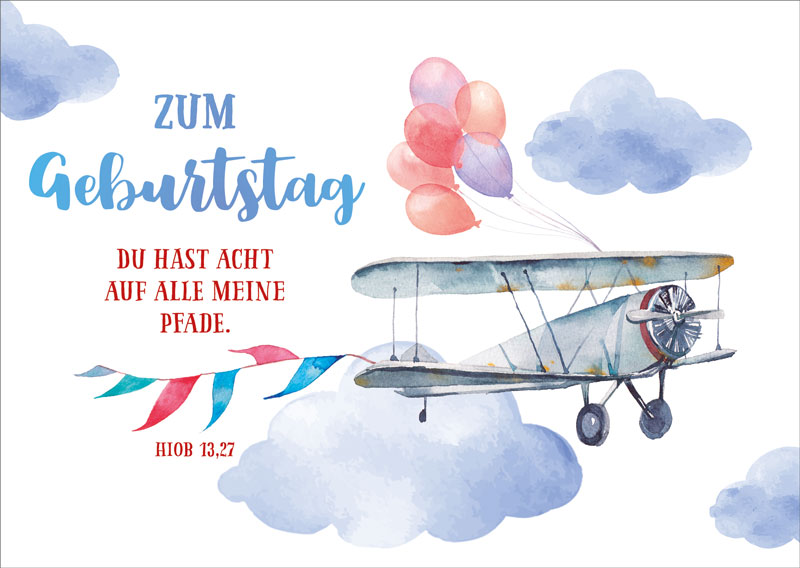 Postkarte Doppeldecker