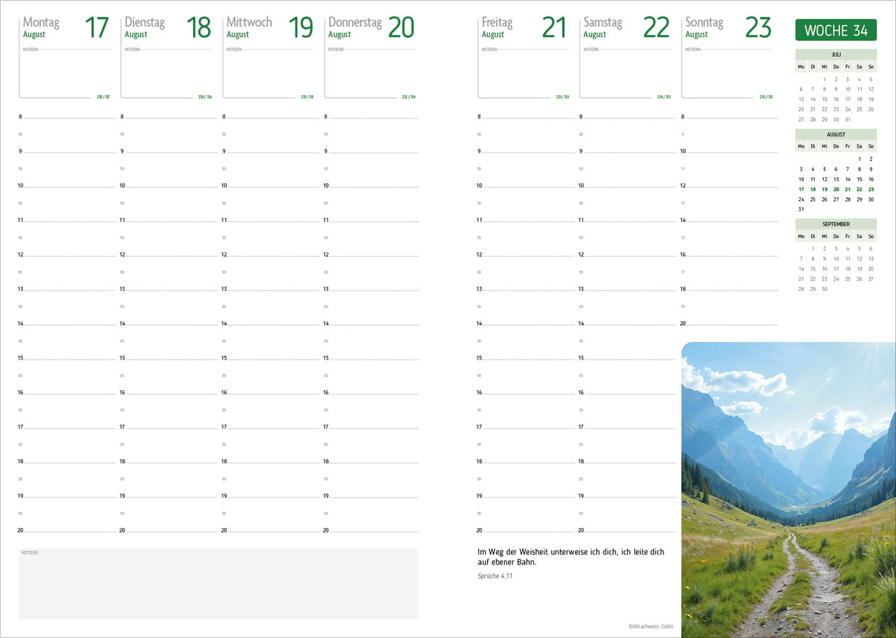 Agenda - Für jeden Tag 2026