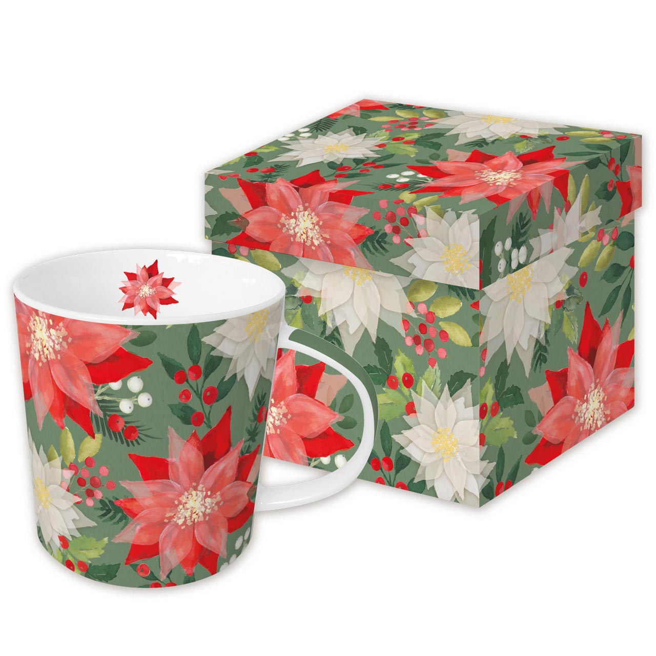 Tasse in Geschenkbox Weihnachtsstern