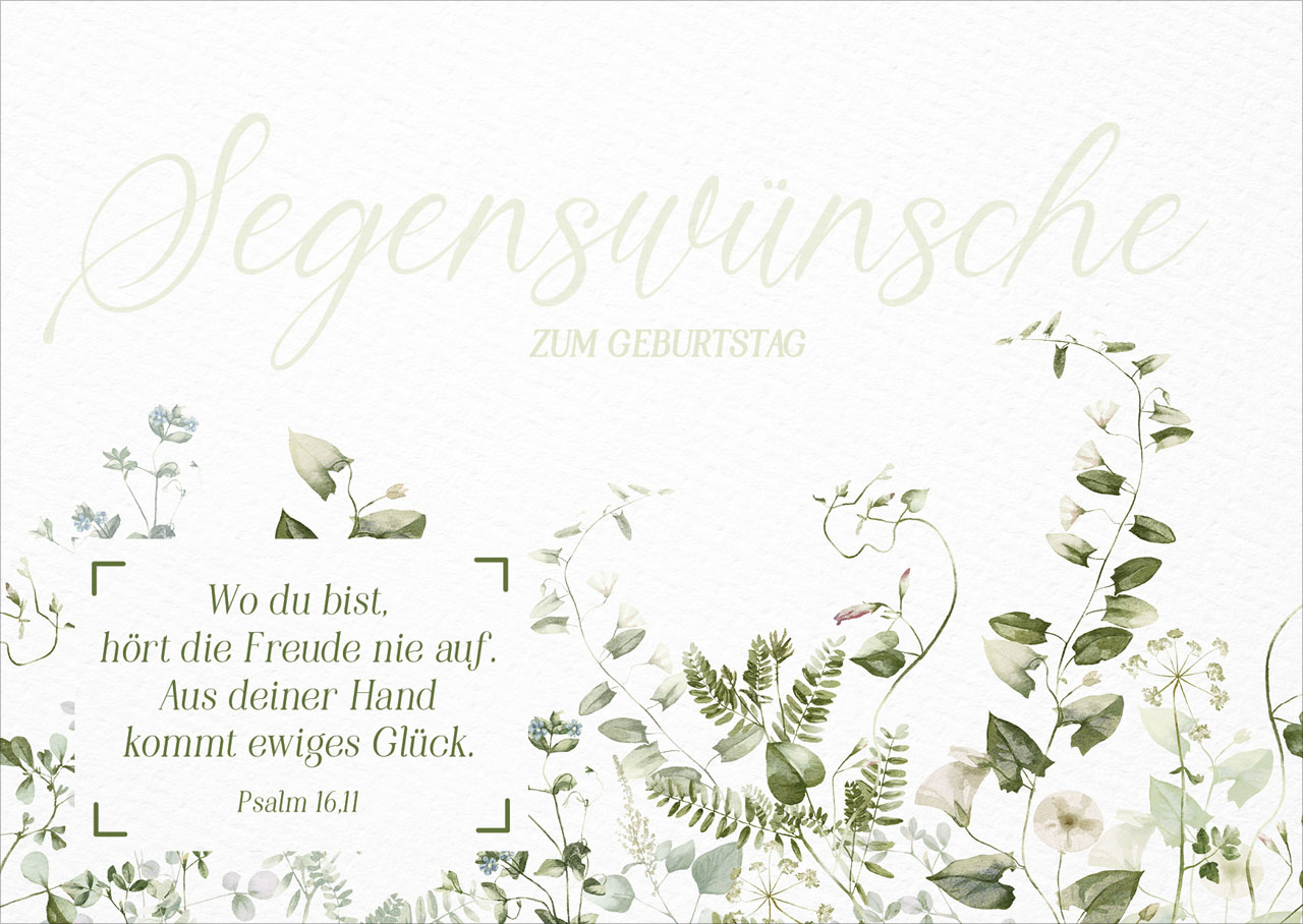 Postkarte Segenswünsche