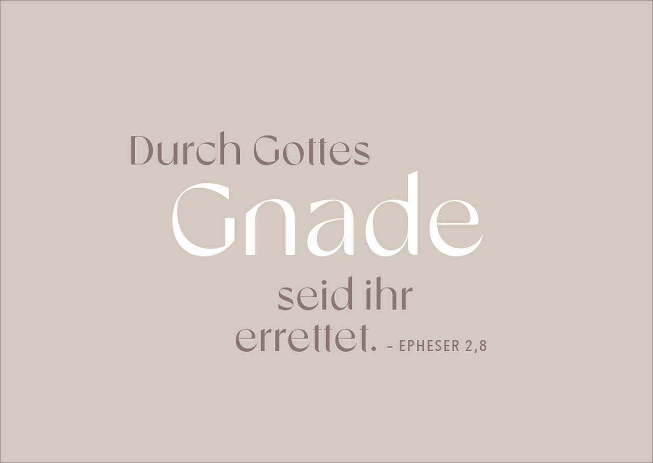 Postkarte Durch Gottes Gnade
