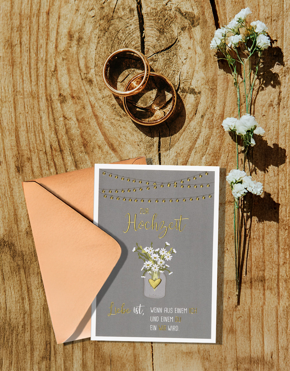 Faltkarte Zur Hochzeit Liebe ist…