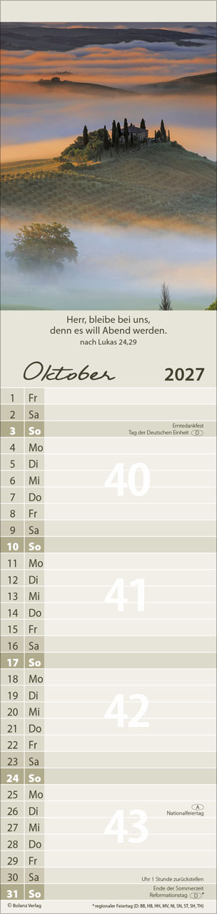 Für Alle 2027 – Streifenterminkalender
