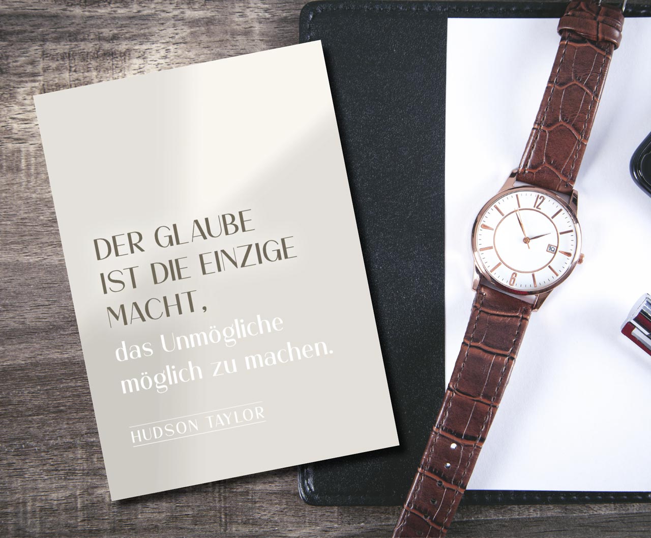 Postkarte Der Glaube ist die einzige Macht