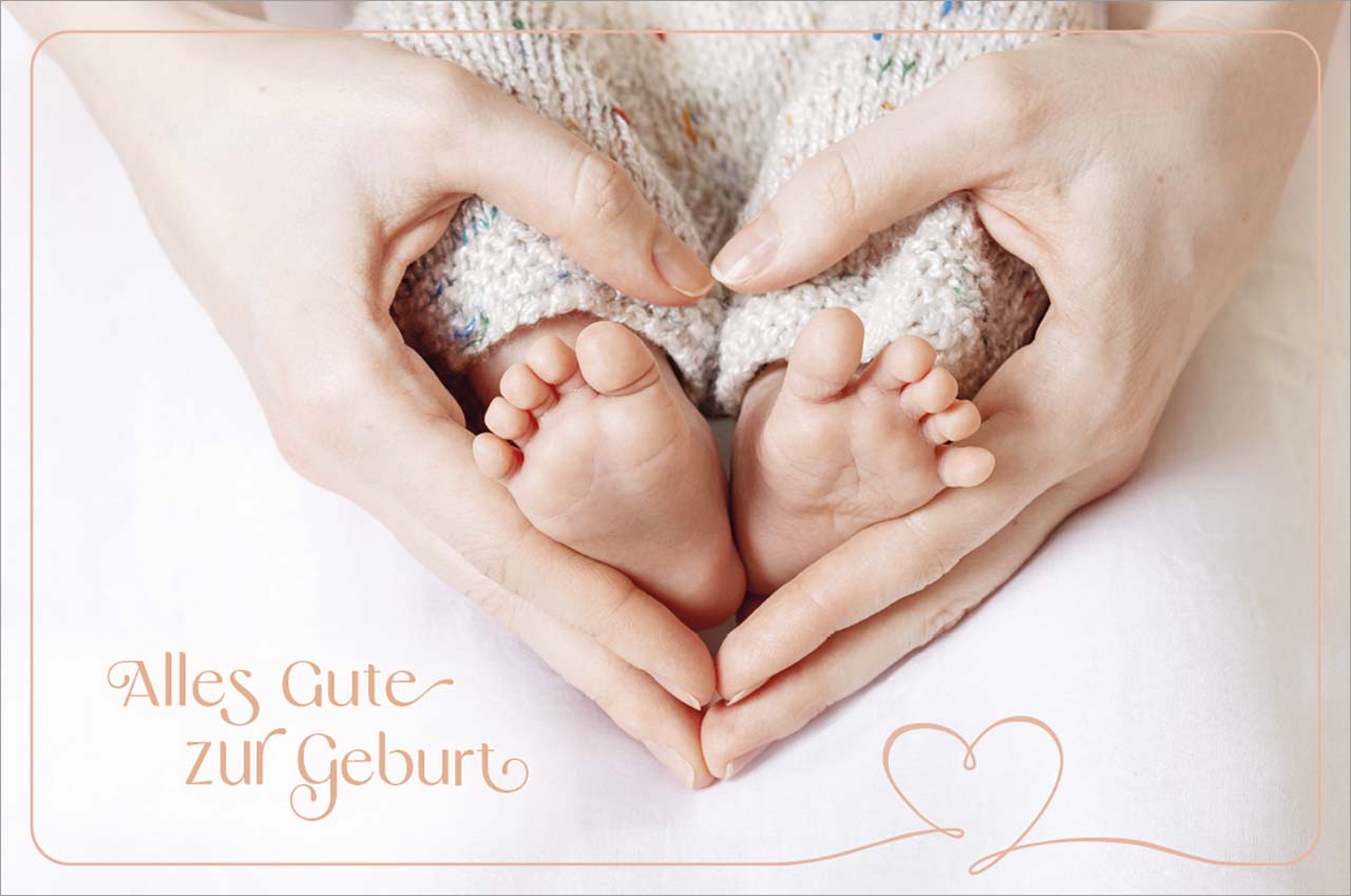 Faltkarte Alles Gute zur Geburt