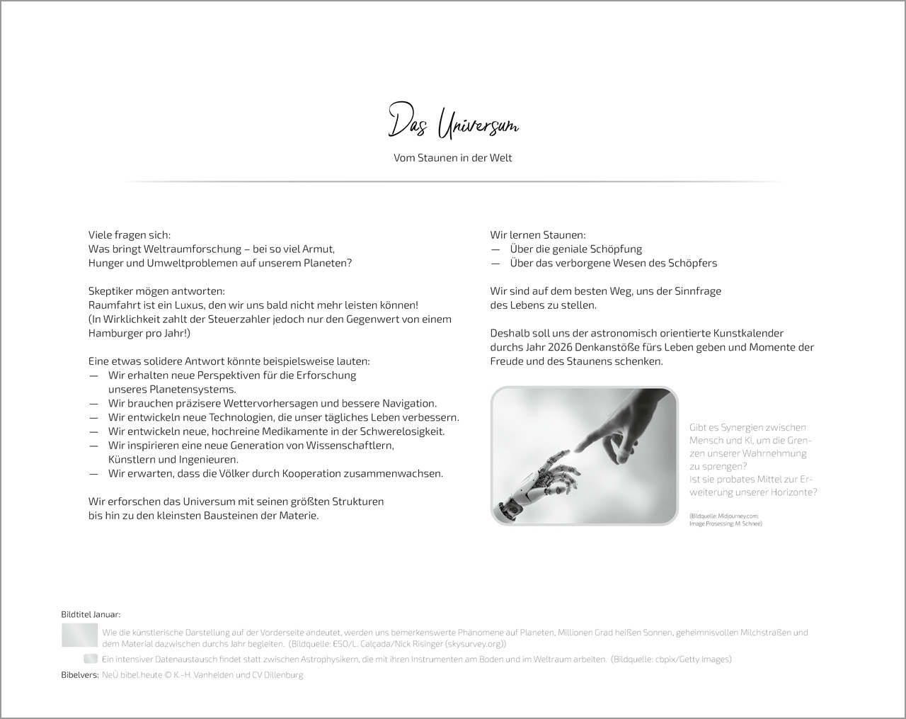 Du bist nicht fern 2026 - Super Wandkalender