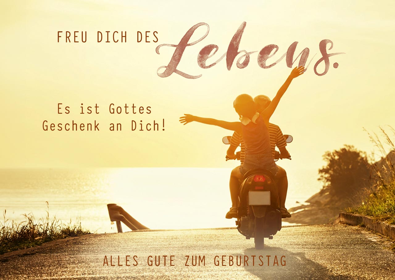 Postkarte Freu Dich des Lebens