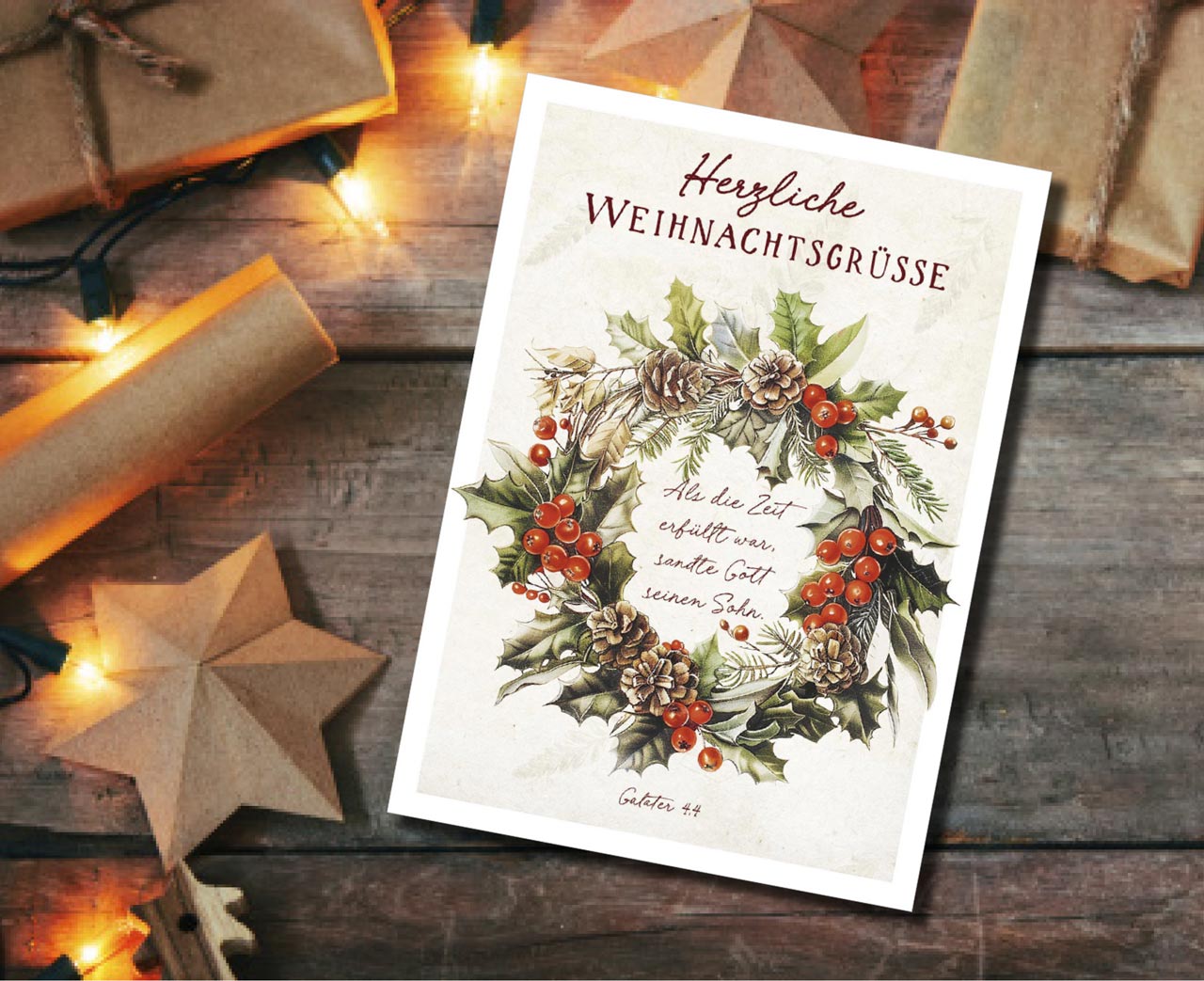 Postkarte Weihnachtsgrüsse
