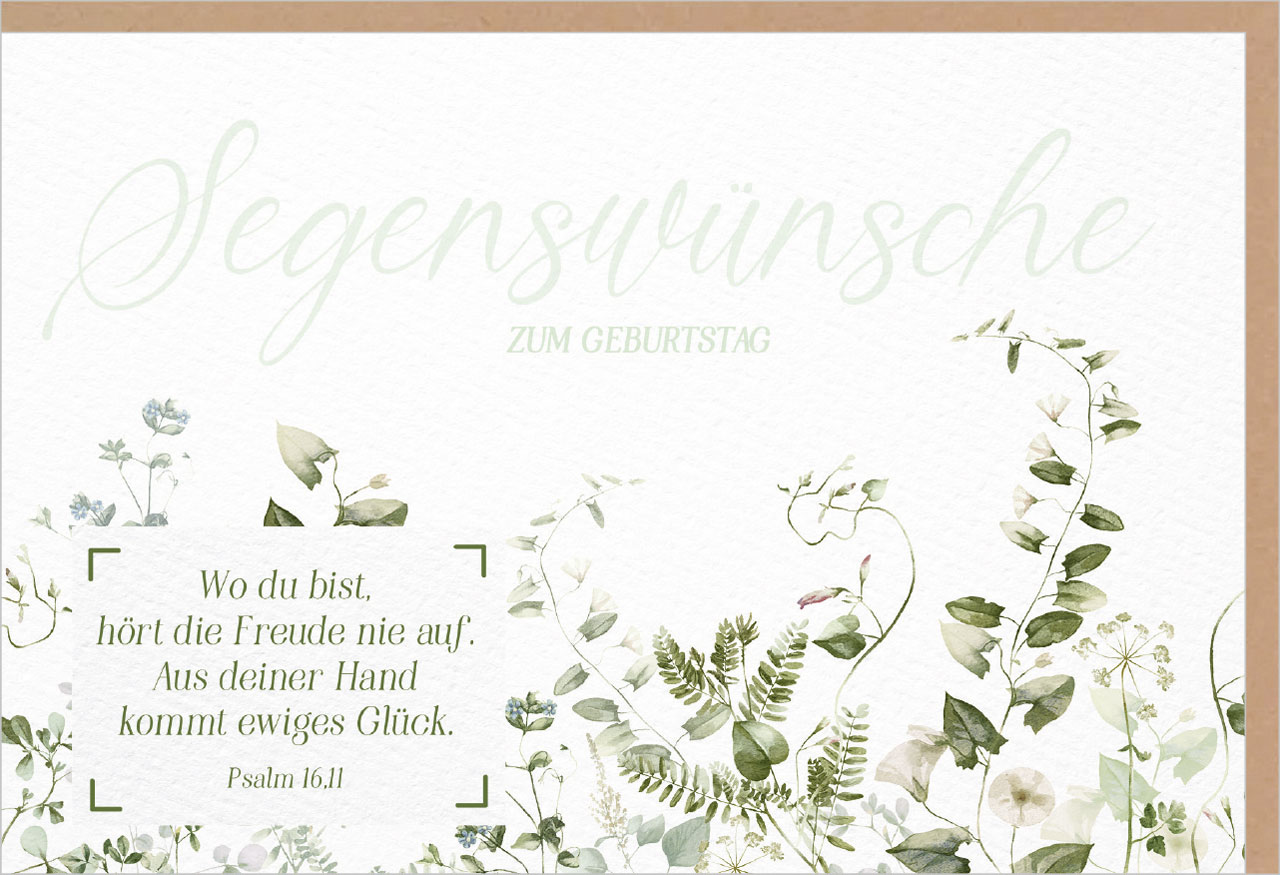 Faltkarte Segenswünsche