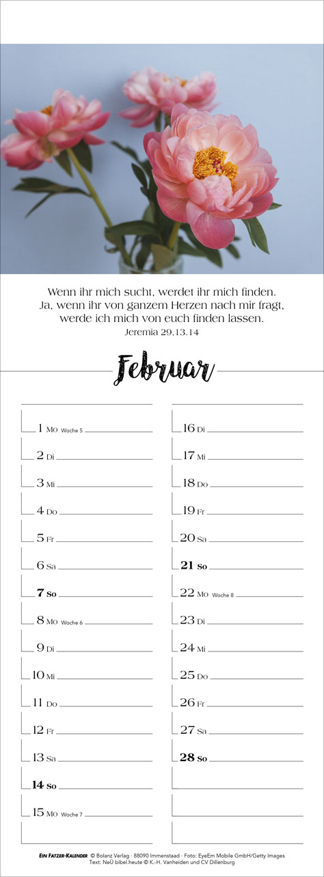Denk dran 2027 – Streifenterminkalender