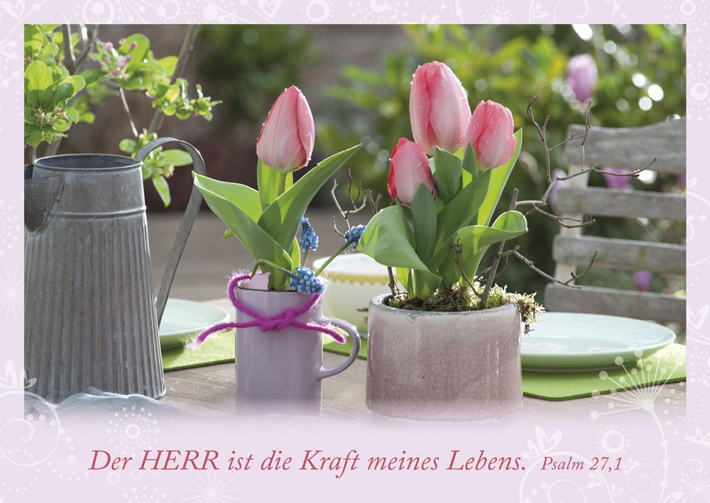 Postkarte Der Herr ist die Kraft meines Lebens