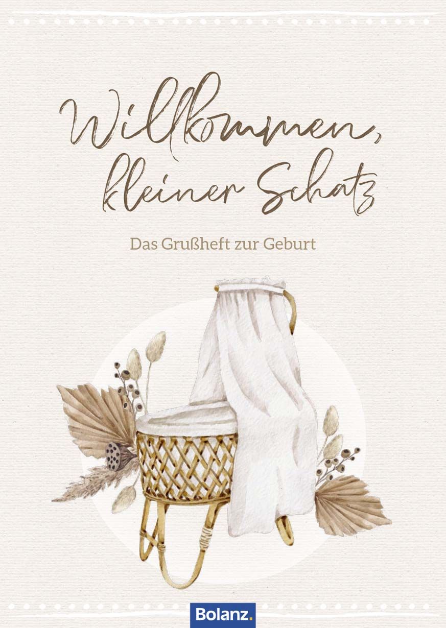 Grußheft - Herzlich Willkommen kleiner Schatz