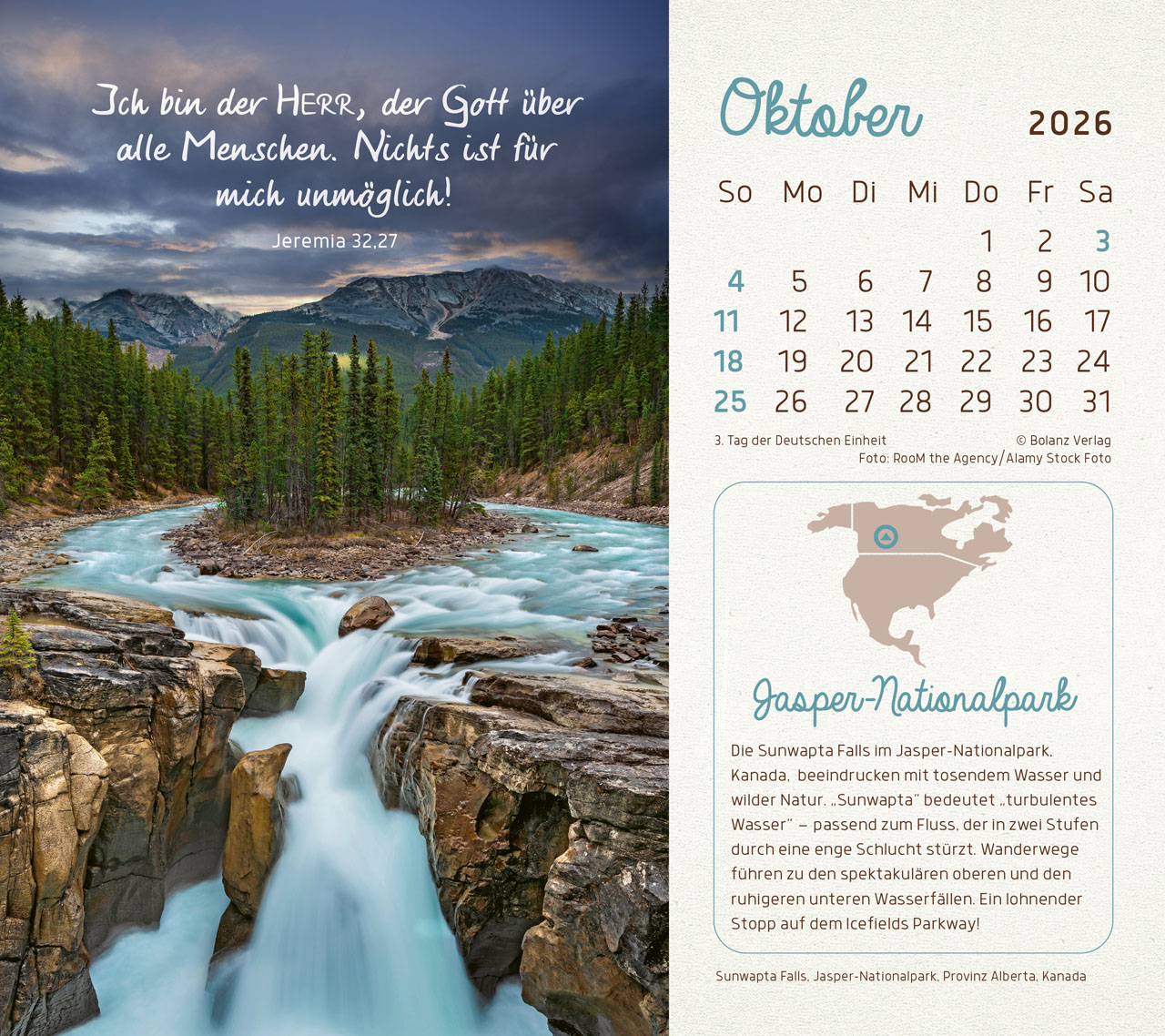 Faszinierende Schöpfung 2026 - Tischkalender