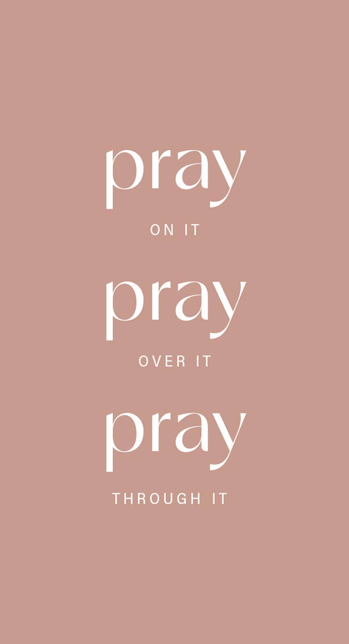 Metallschild Pray on it