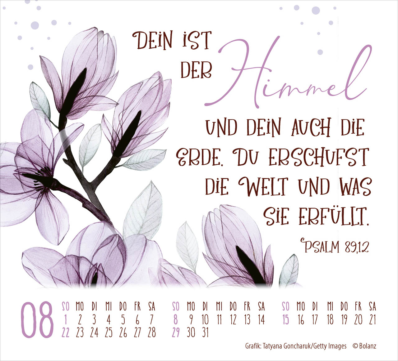 Geschützt in seiner Hand 2027 – Minikalender
