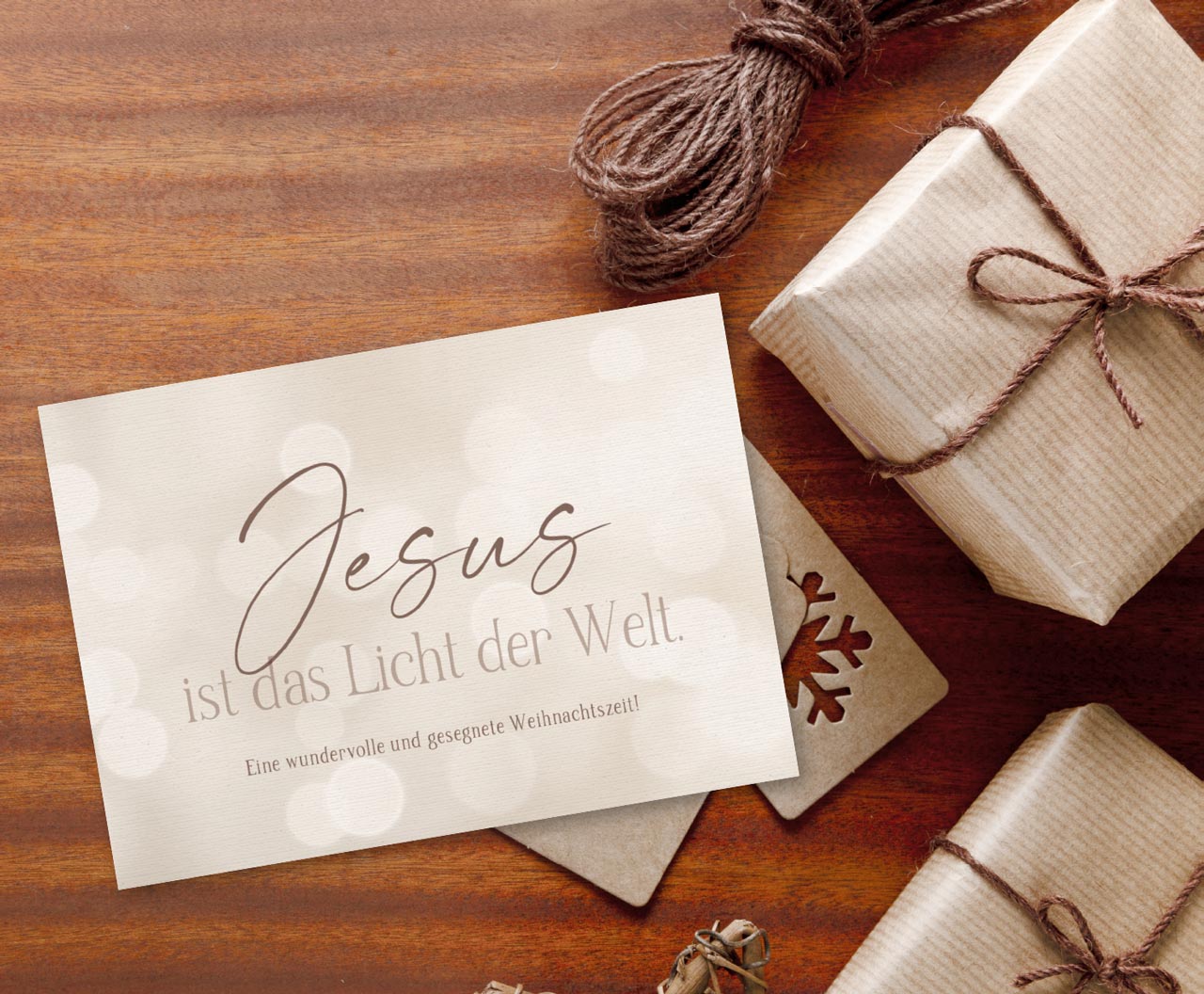 Postkarte Jesus ist das Licht der Welt