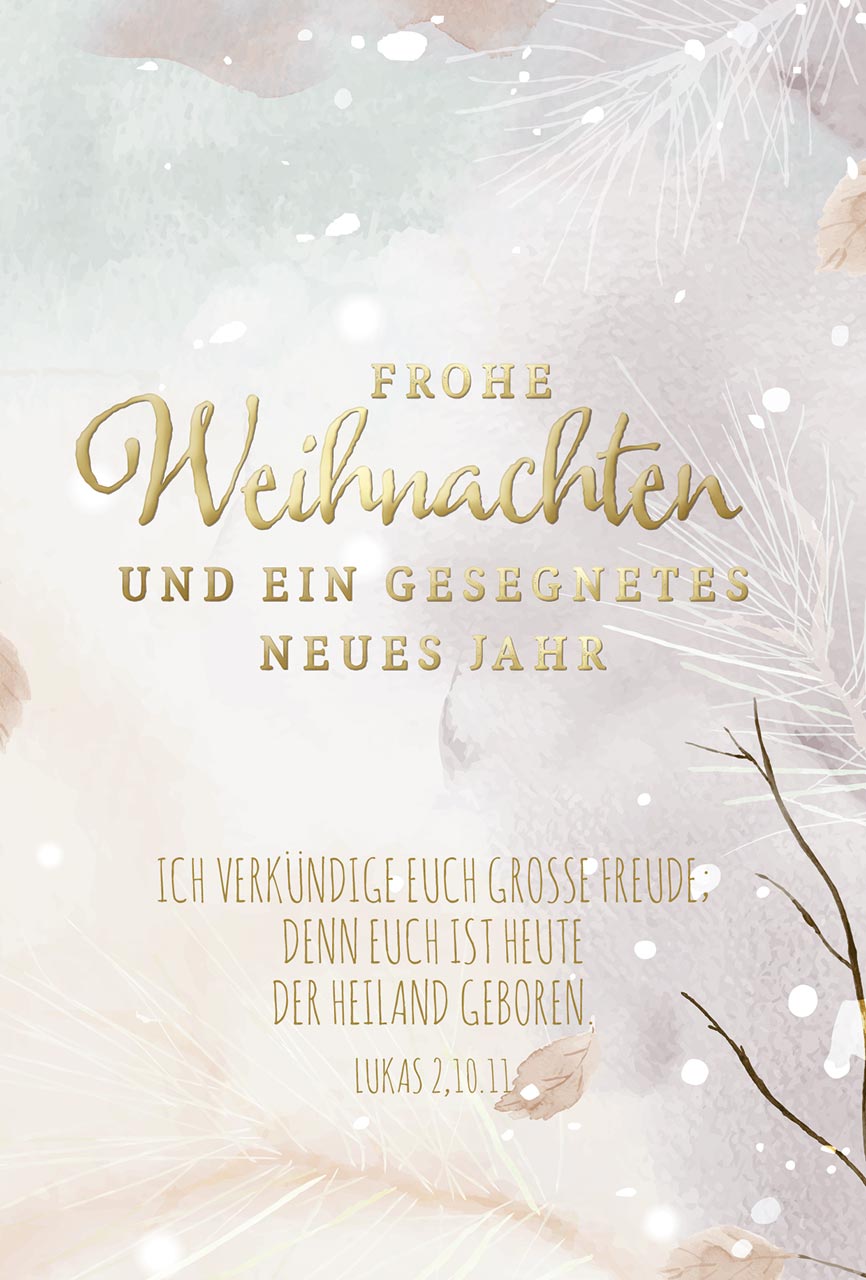 Minikarten Weihnachten mit Typografie