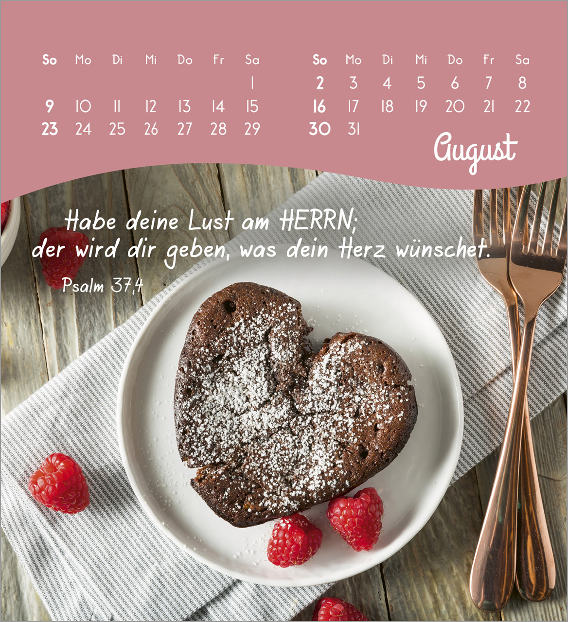 Von Herzen ein glückliches Jahr Tischkalender 2026
