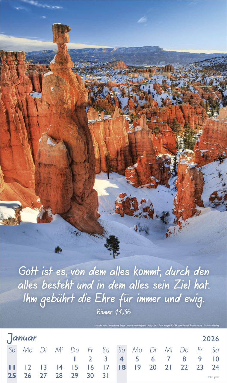 Faszinierende Schöpfung 2026 - Posterkalender