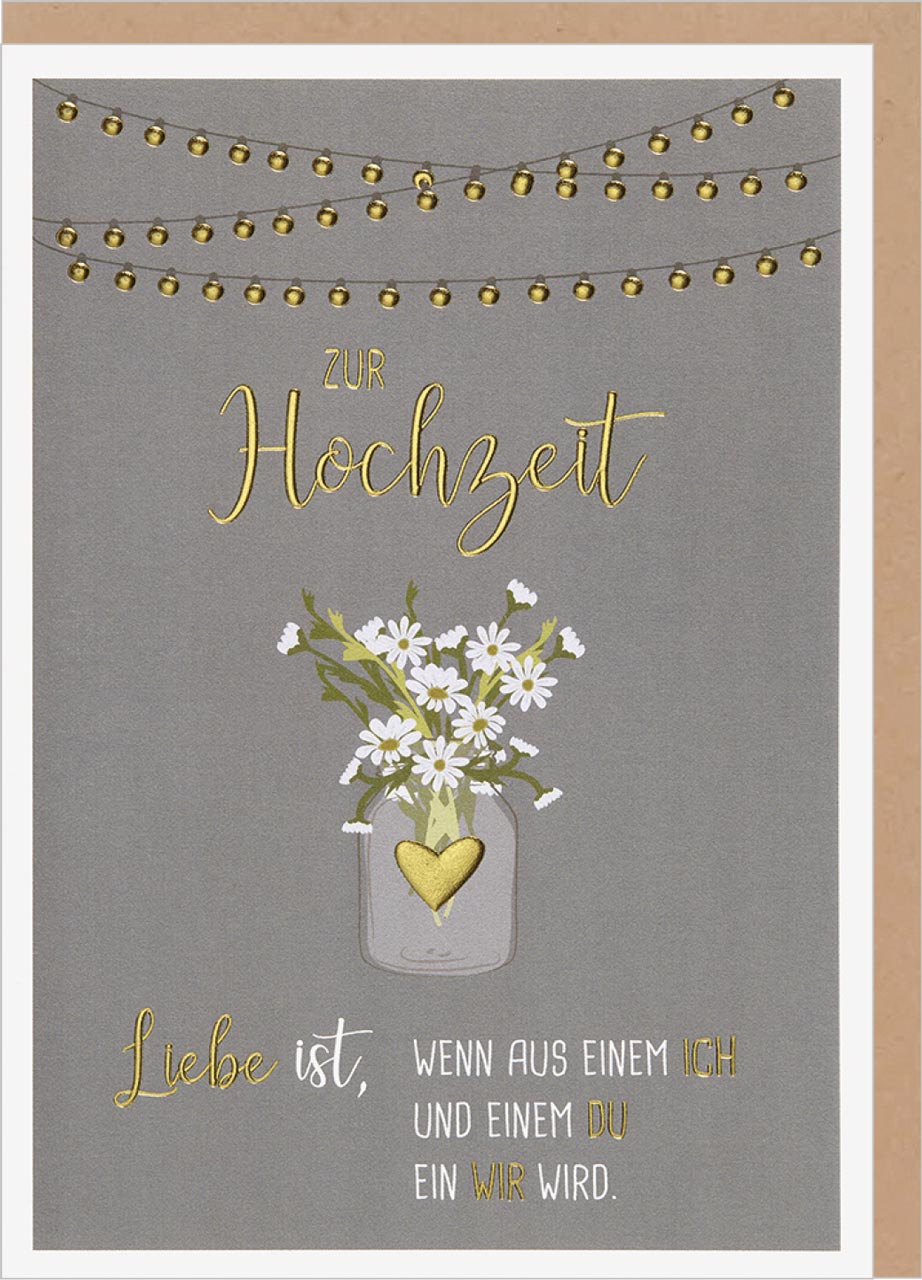Faltkarte Zur Hochzeit Liebe ist…