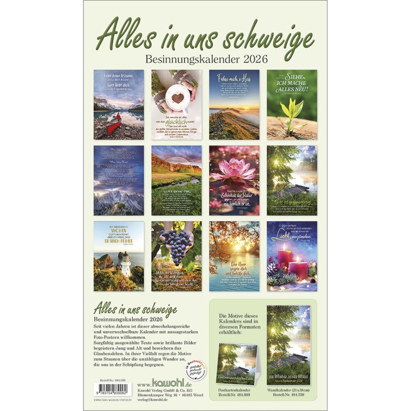 Alles in uns schweige 2026