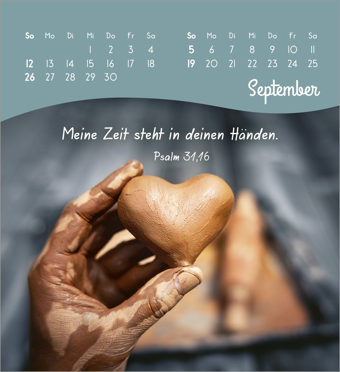 Von Herzen ein glückliches Jahr 2027 – Tischkalender
