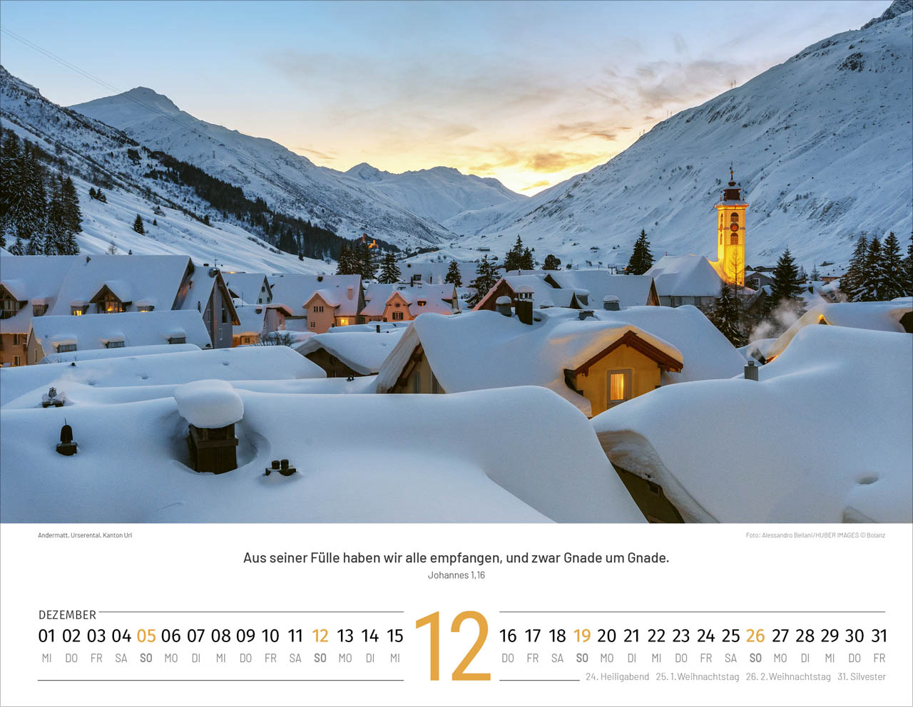 Schweiz 2027 - Wandkalender