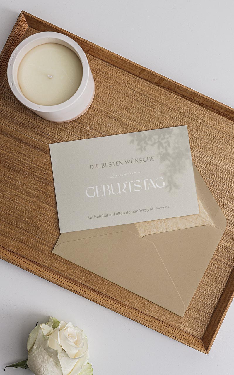Faltkarte Die besten Wünsche zum Geburtstag