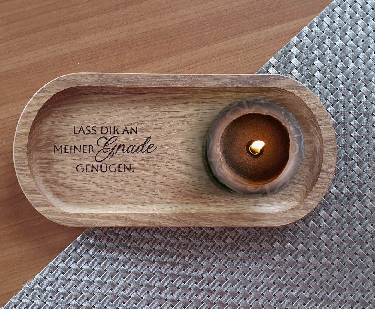 Holztablett Gnade