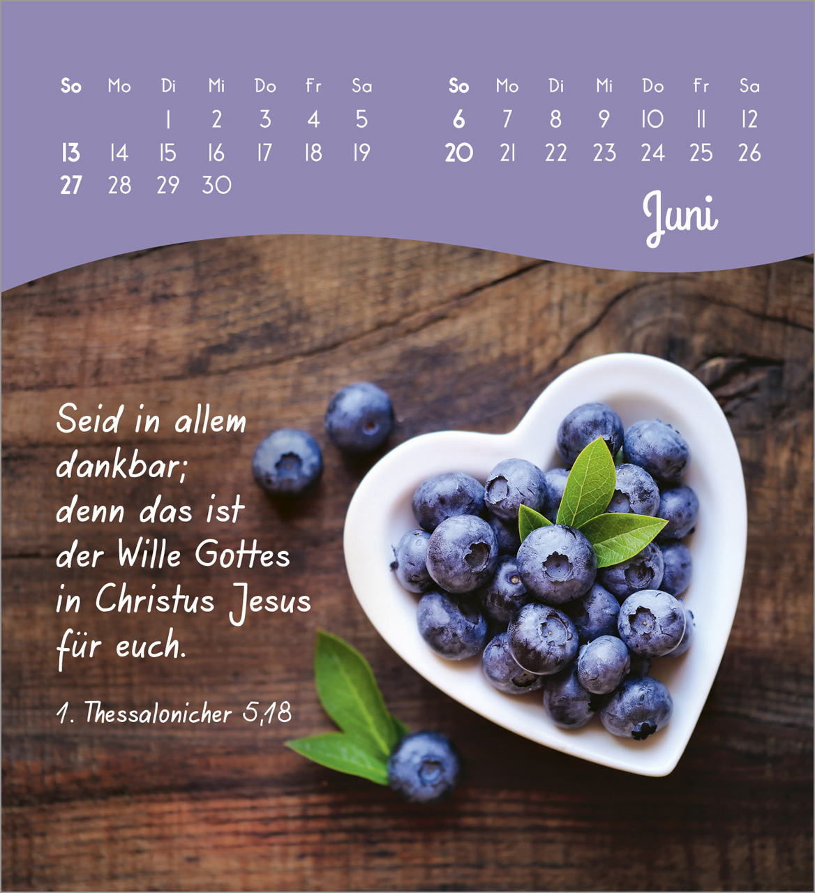 Von Herzen ein glückliches Jahr 2027 – Tischkalender