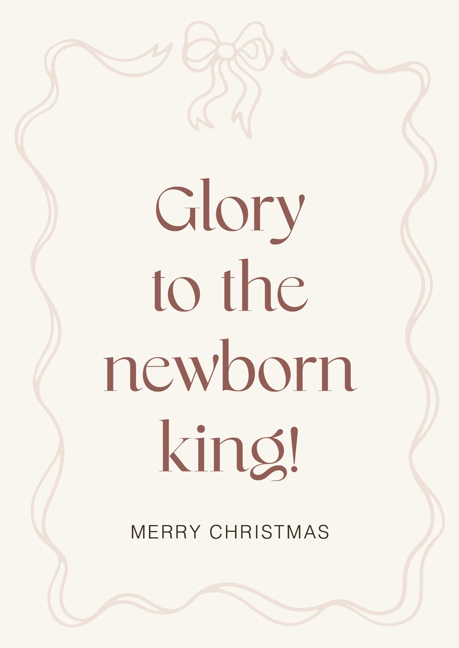 Postkarte Glory to the newborn king!