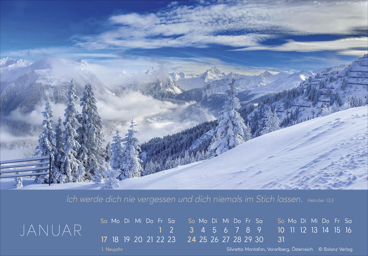Ewigkeit in Herzen 2027 – Panoramakalender