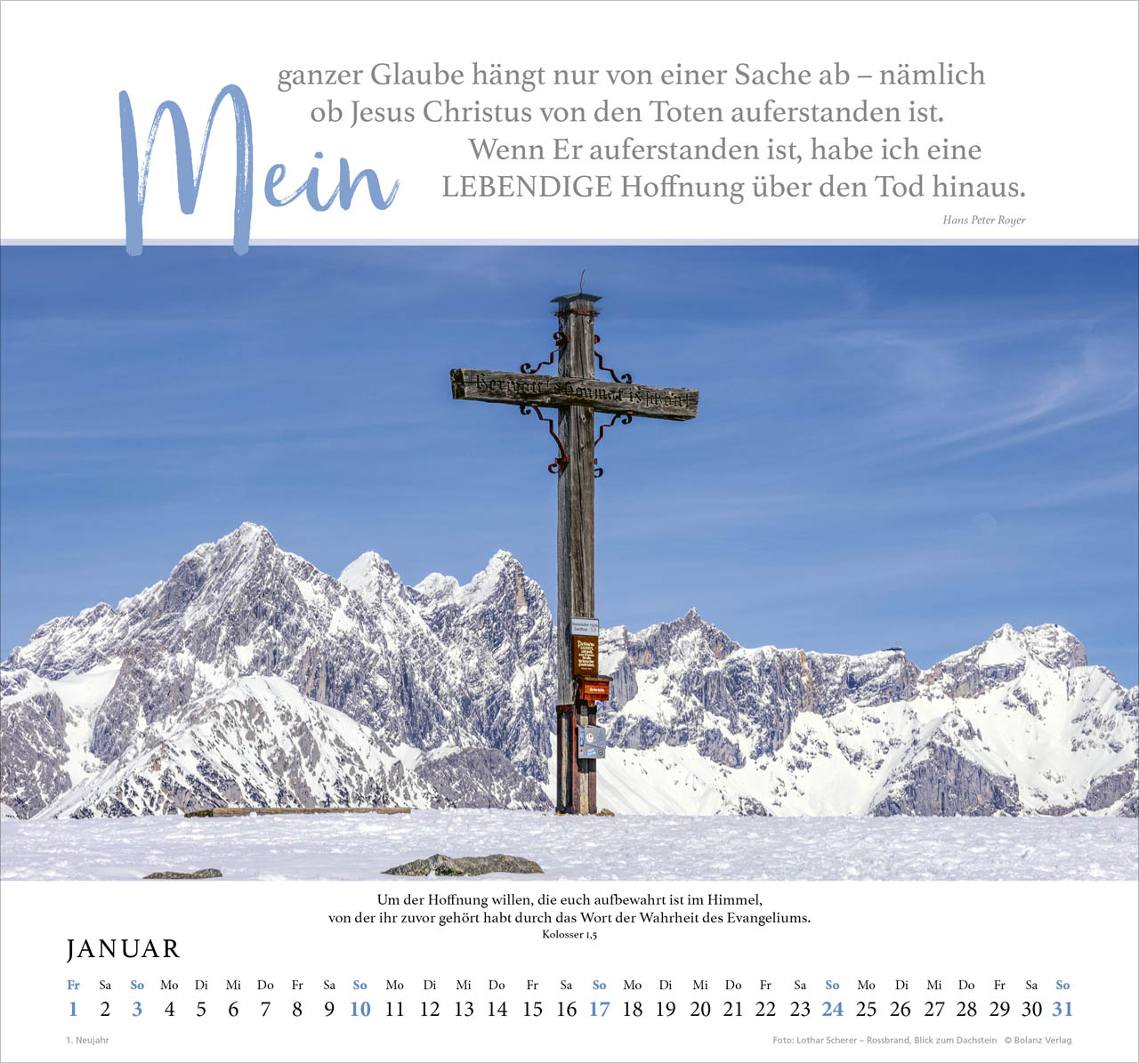 Fels meiner Stärke 2027 – Wandkalender