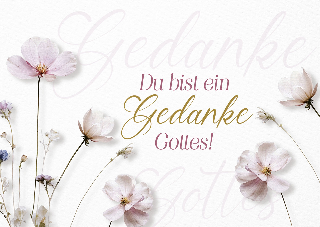 Postkarte Gedanke Gottes