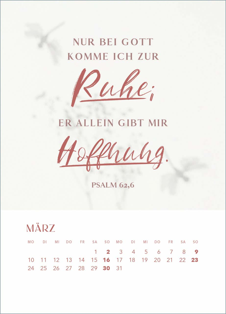 Hoffnung für immer 2025 - Tischkalender mit Holzaufsteller